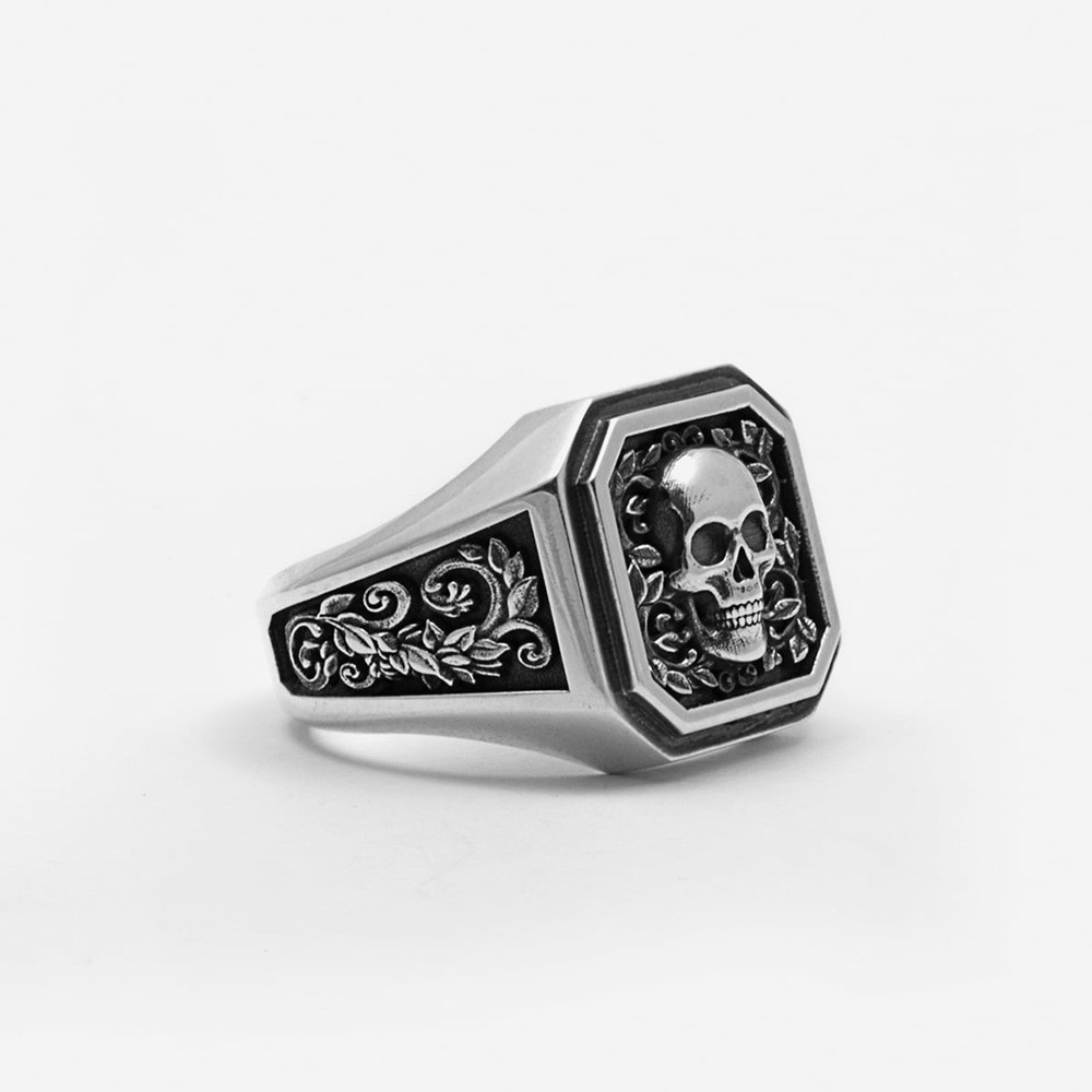  Chevalier teschio Skull Stamp argento teschio Nove25  - NOVE25