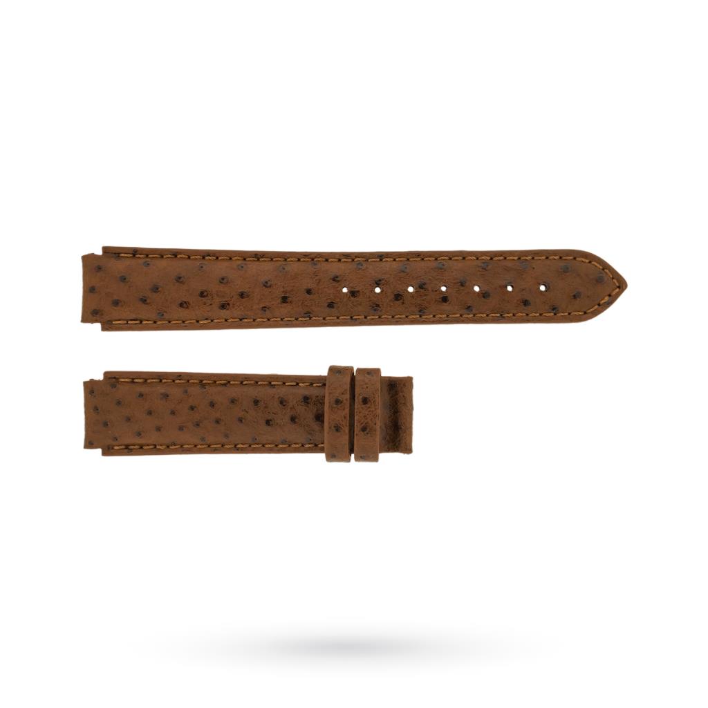 Brown ostrich strap 14-16mm without buckle - BROS