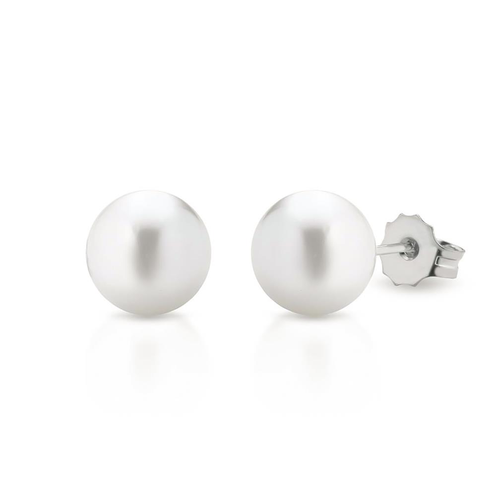Stud earrings fresh water cultured pearl 6-6,5 mm - LELUNE