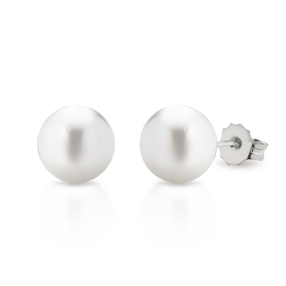 Stud earrings fresh water cultured pearl 7-7,5 mm - LELUNE