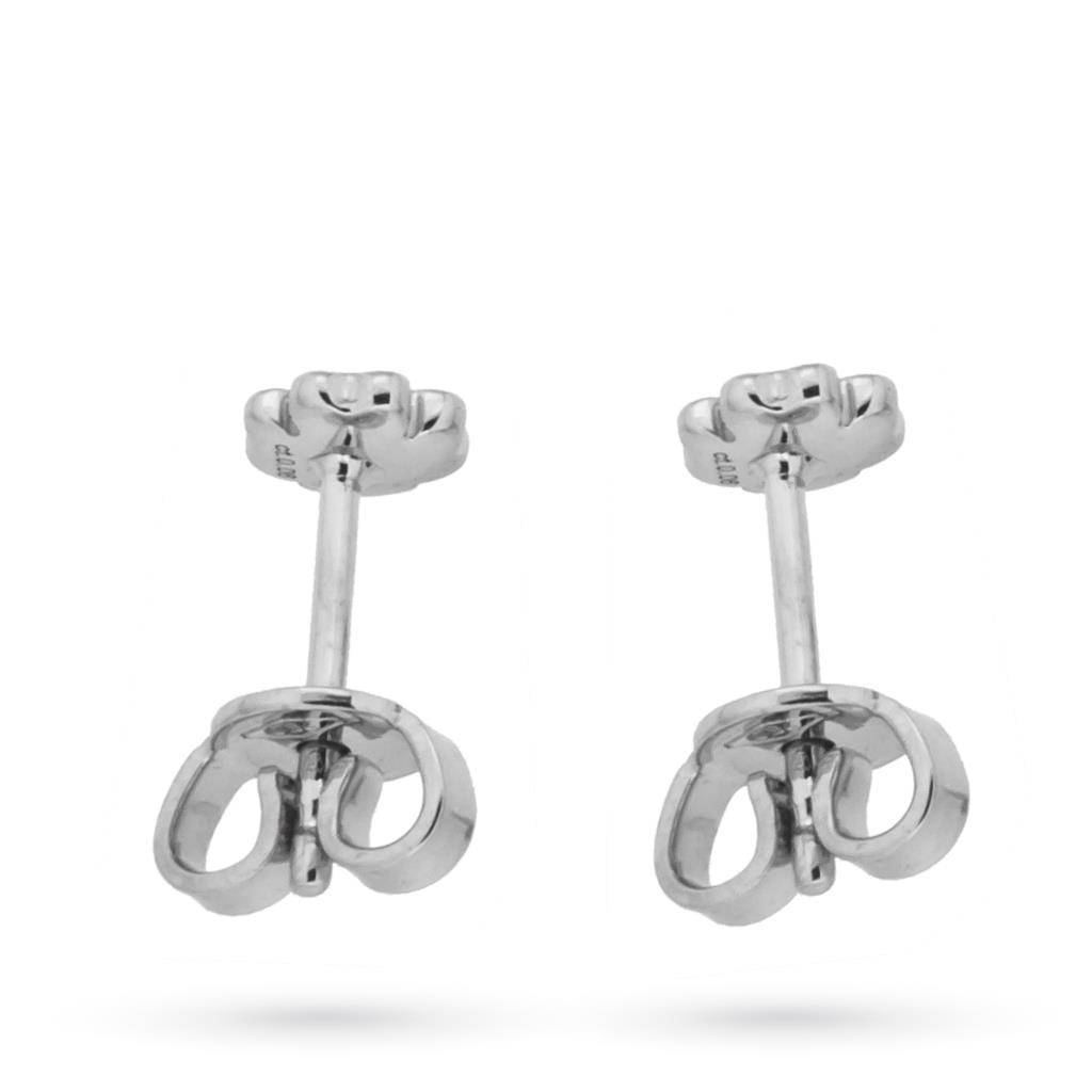 Orecchini oro bianco quadrifogli diamanti 0,06ct Mirco Visconti - MIRCO VISCONTI