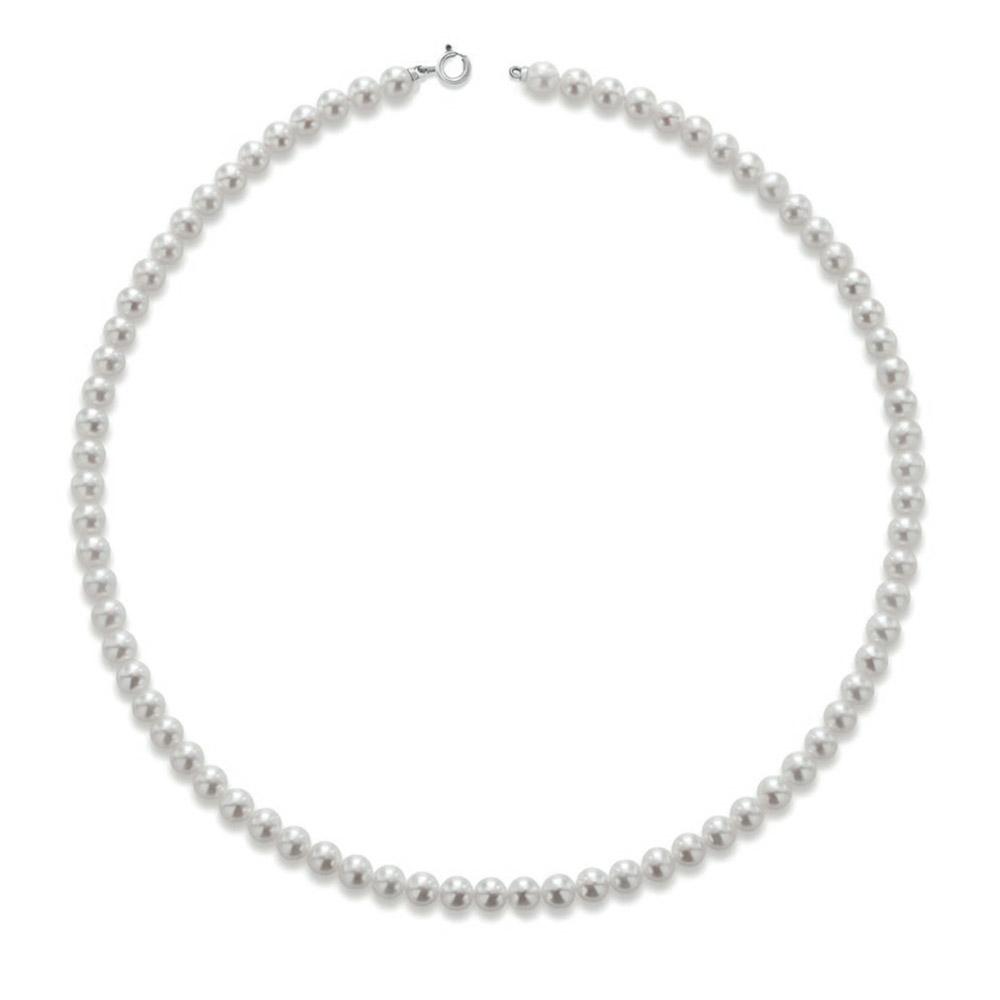 Fresh water pearl necklace &Oslash;5.5mm white gold clasp - COSCIA