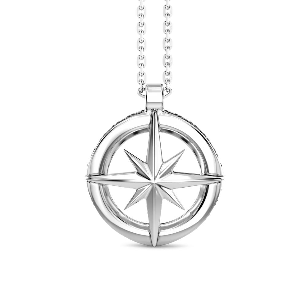 Zancan ESC118 silver necklace with Compass Rose pendant - ZANCAN