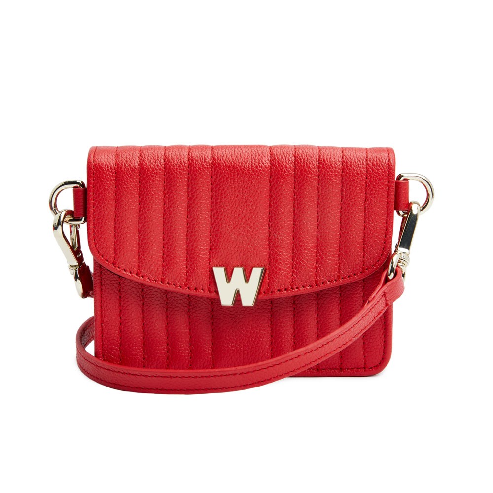  Mini borsa con cinturino da polso e cordino - Rosso - WOLF