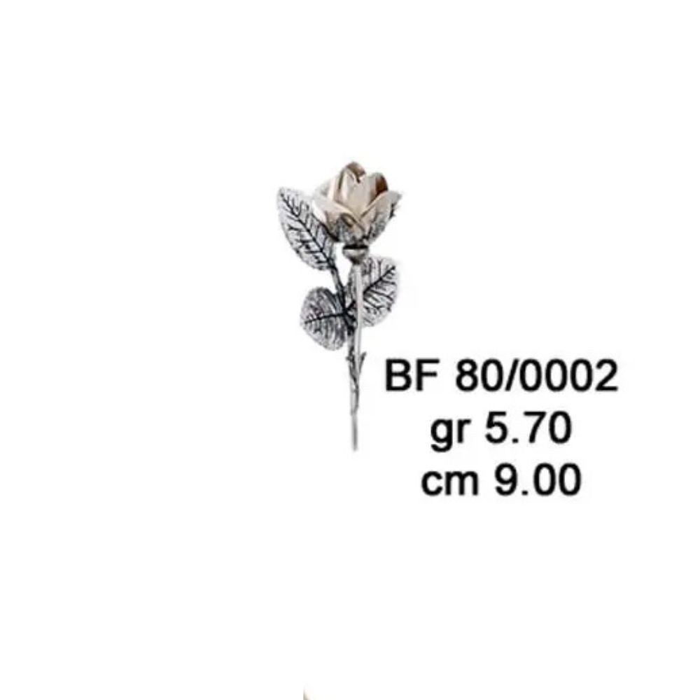 Rosa Piccolissima Ambra Petali Soprammobile Argento