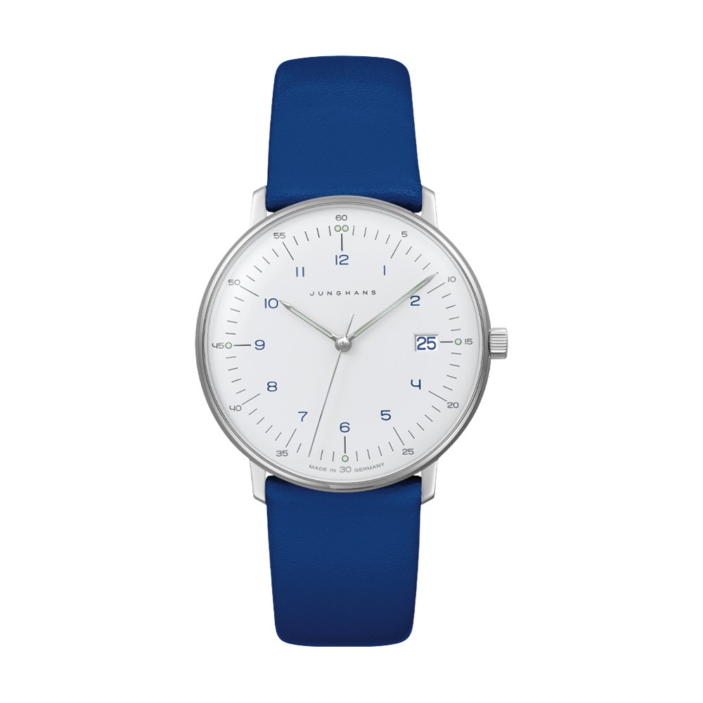 Orologio junghans blu con quadrante bianco