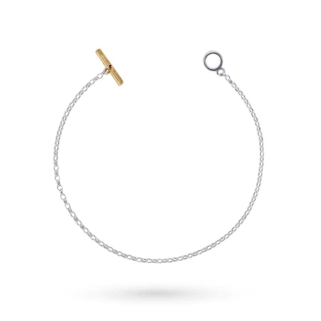 Dodo Mariani rolo chain bracelet with 9kt gold clasp - DODO MARIANI