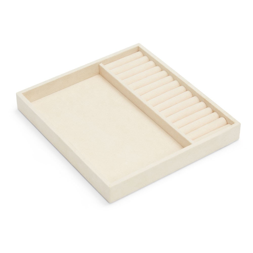 Wolf Vault Half Tray Insert - Ring Multi Compartment - Beige - WOLF