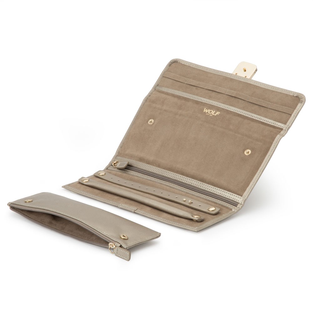  Wolf Jewellery Roll - Pewter - WOLF