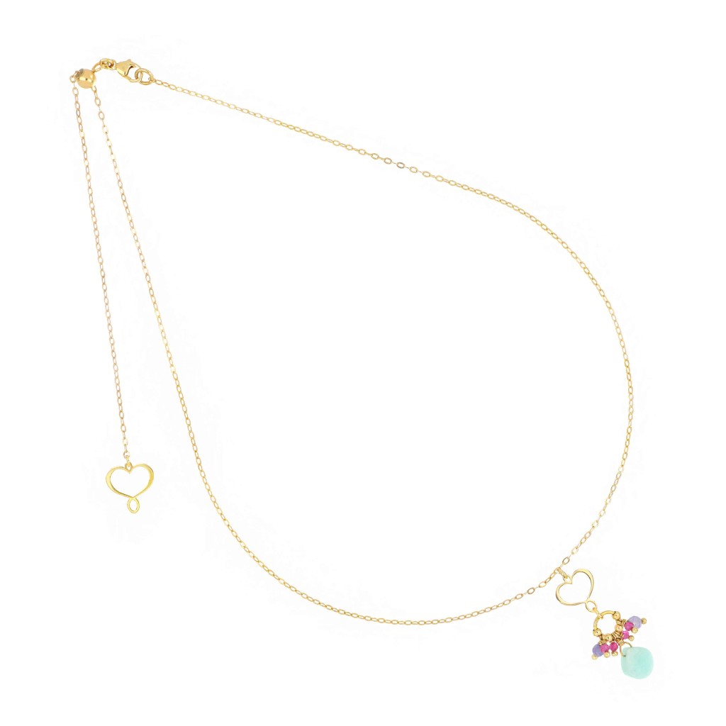 Maman et Sophie GHFRAMS1AC Fringed Choker in 925 Silver with Gold Plated Finish - MAMAN ET SOPHIE