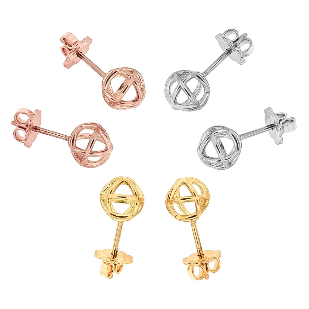 Genesa Crystal stud earrings 18kt gold - CICALA
