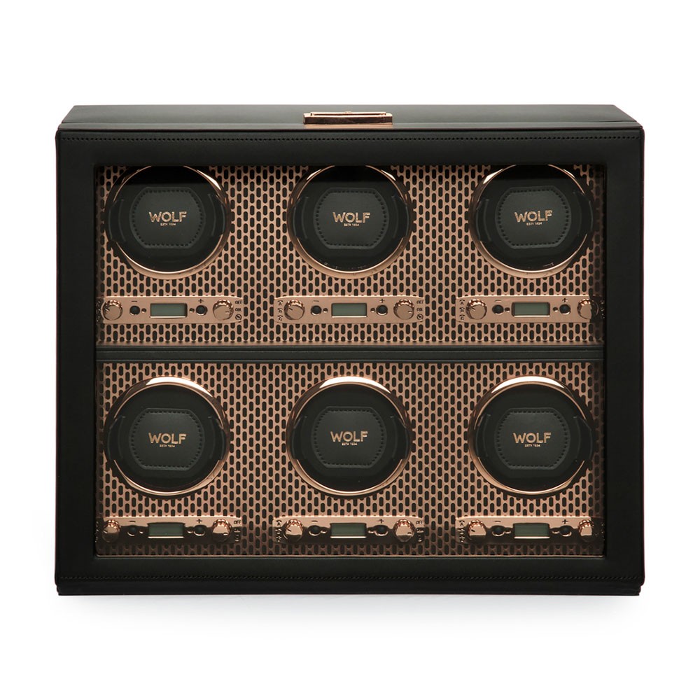  Wolf 6 Piece Watch Winder - Copper - WOLF
