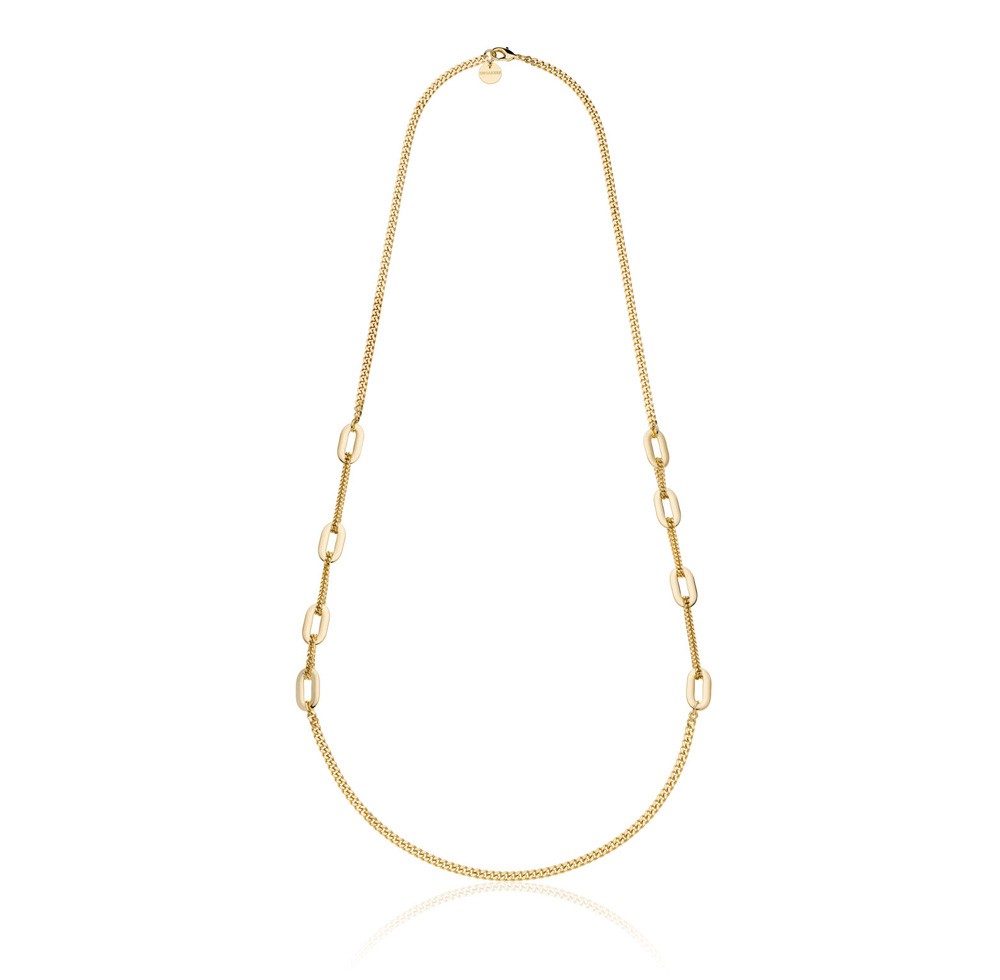Collana Unoaerre 2376 lunga maglie ovali alternate - UNOAERRE