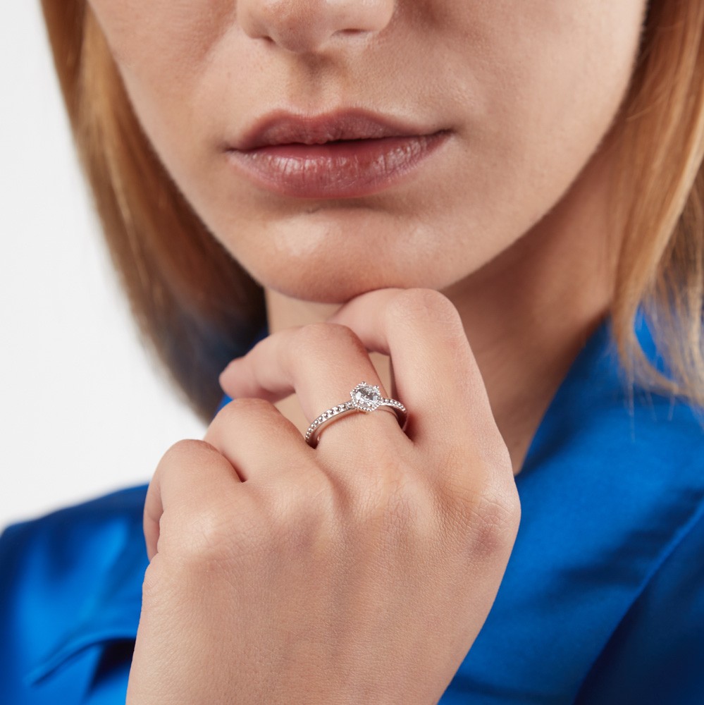  Fedina shining dock argento rodio lucido Nove25 - NOVE25