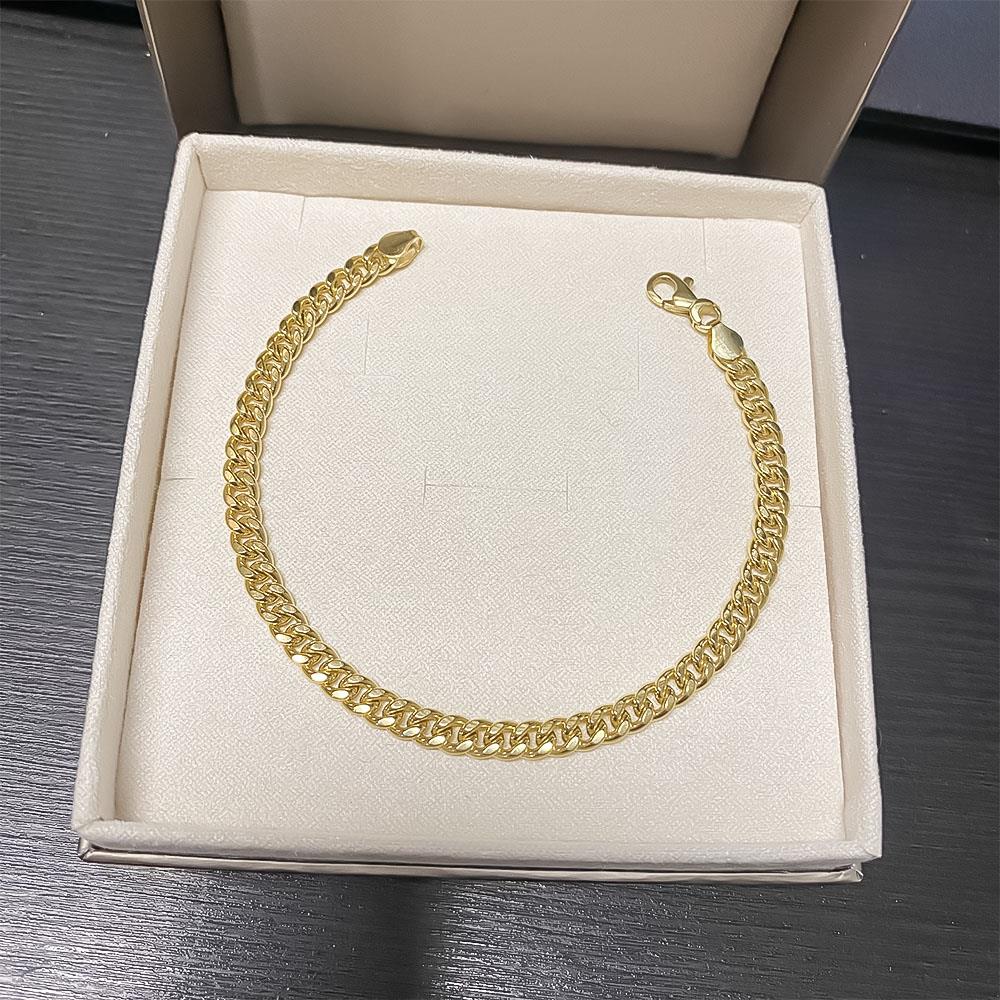 Bracciale catena groumette oro giallo 18kt 19,5cm - LUSSO ITALIANO