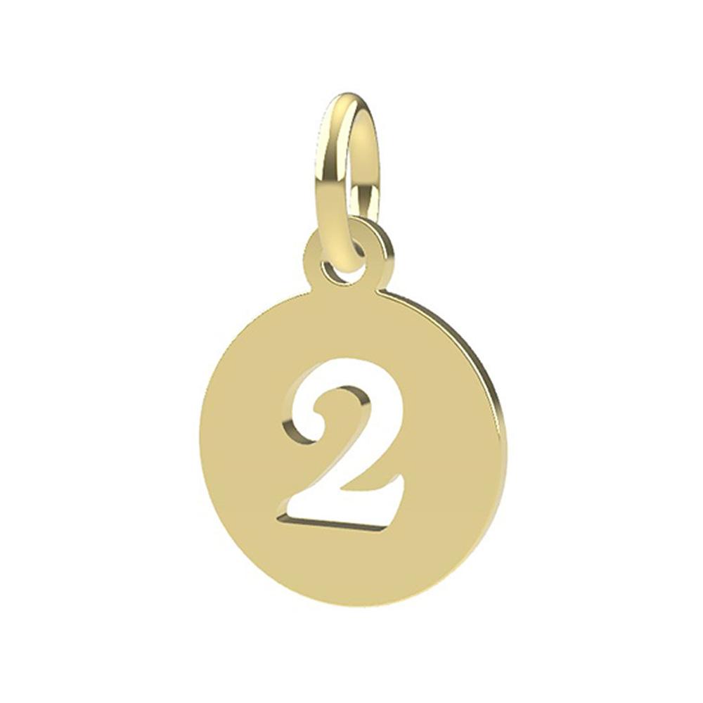 CIondolo Numero 2 oro giallo 18kt Dedie - DEDIE