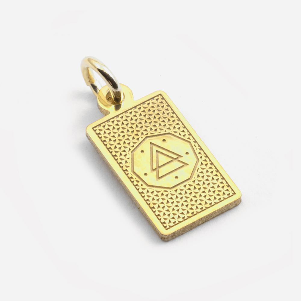  The Hermit Tarot Card Pendant in Gold Plated Silver - NOVE25