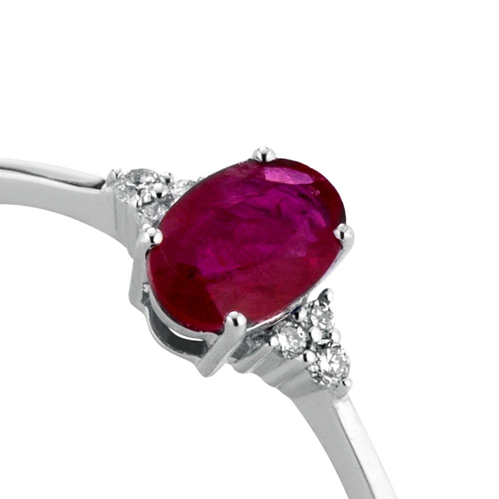 Anello in oro con rubino 0,47ct e diamanti 0,04ct - LELUNE