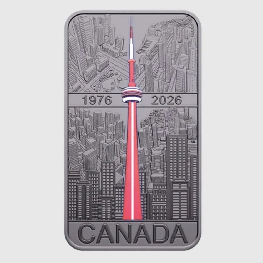 50th Anniversary of CN Tower Silver Coin - ROYAL CANADIAN MINT