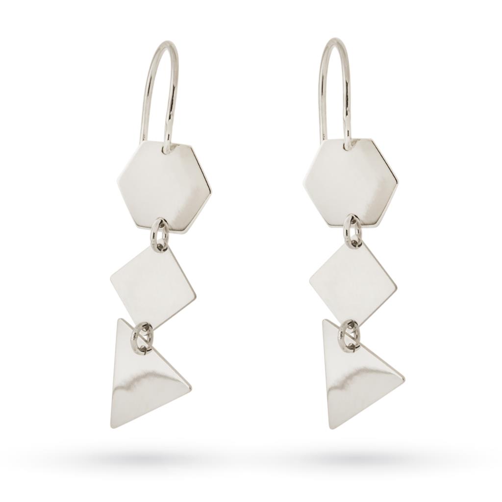 Earrings with geometric shapes in 925 silver - LUSSO ITALIANO