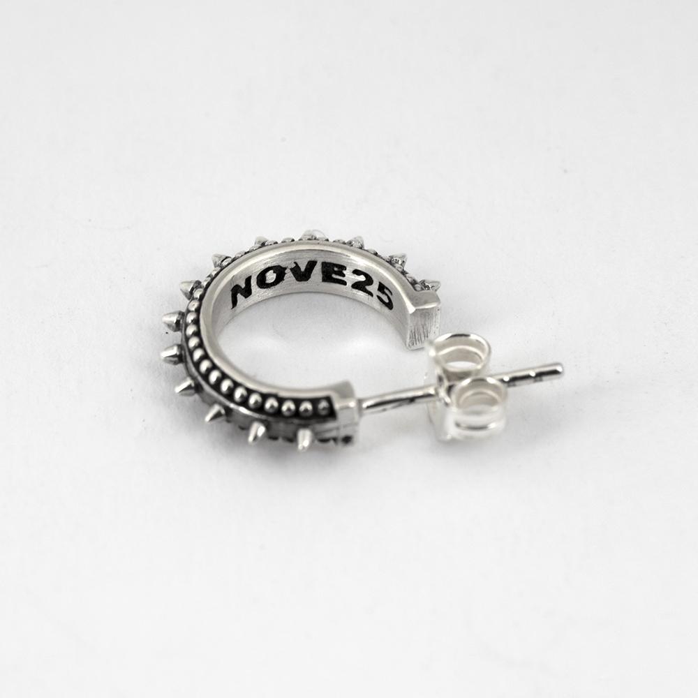  Orecchini coppia etnici cerchio piccolo argento brunito Nove25 - NOVE25