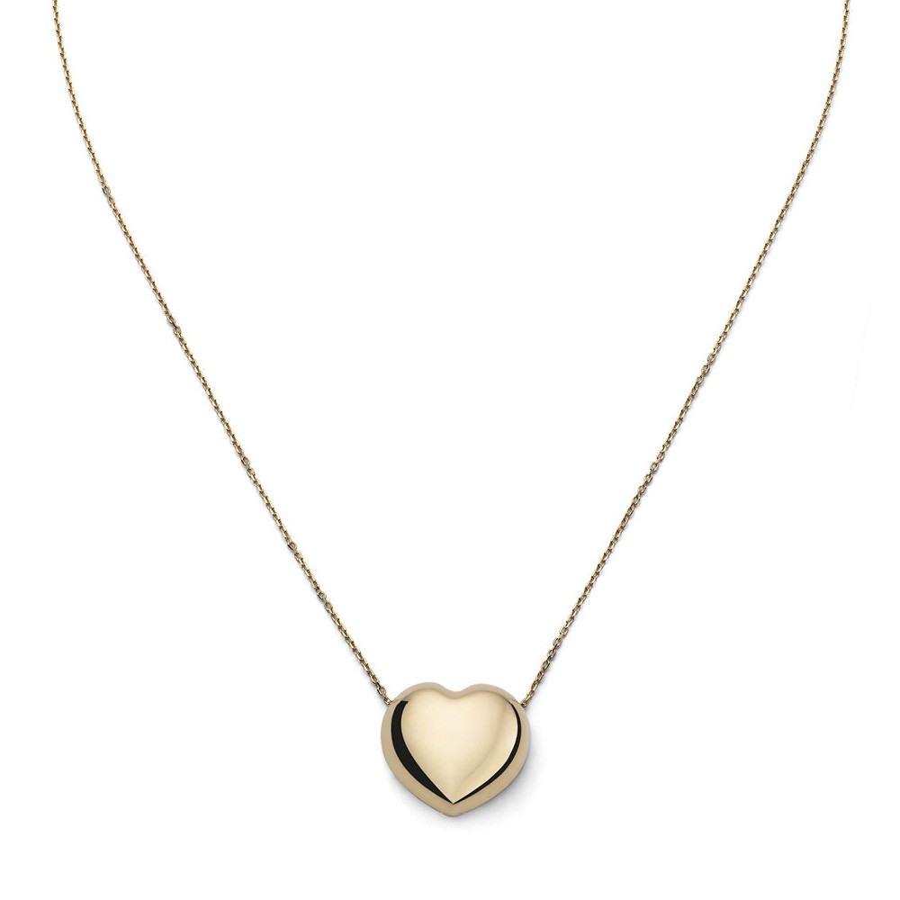 Collana Unoaerre 6626 in argento dorato con cuore - UNOAERRE