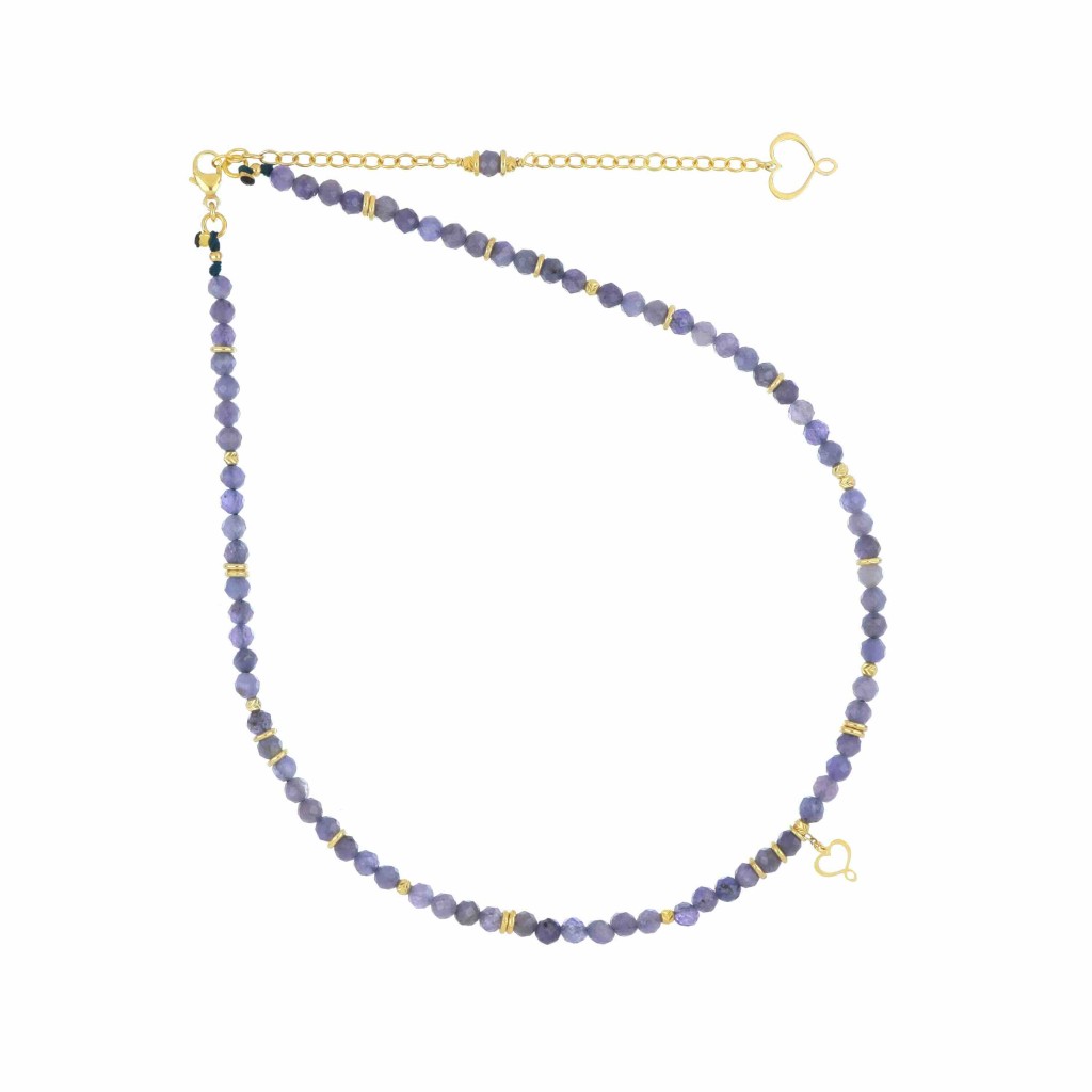 Tanzanite Necklace with Mini Maman Heart Maman et Sophie - MAMAN ET SOPHIE