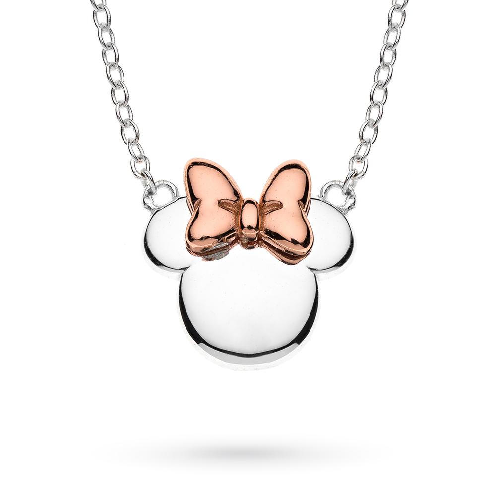 Collana bambini Disney Minnie fiocco cristalli rosa - DISNEY
