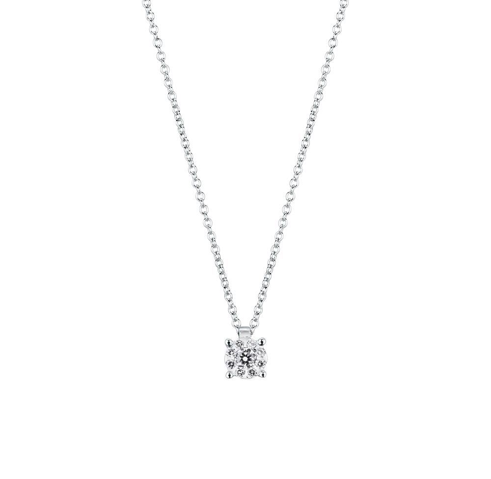 Necklace multistone solitaire diamonds 0,17ct Mirco Visconti - MIRCO VISCONTI