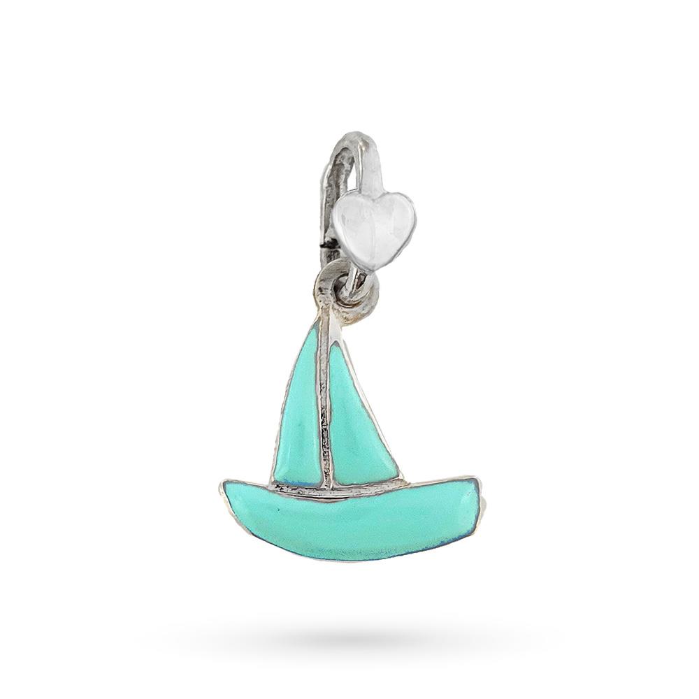 Dodo Mariani Aquamarine Sailing Boat Pendant in 925 silver - DODO MARIANI