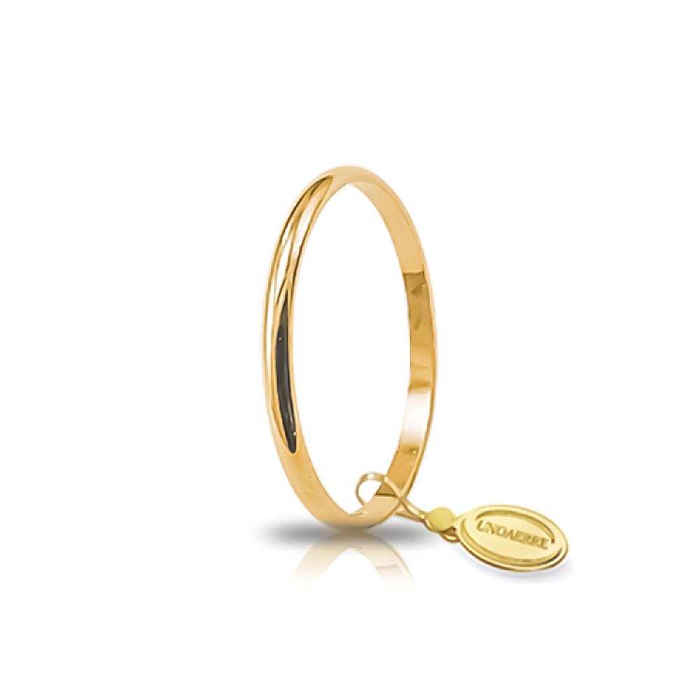 Fede Francesina oro giallo 1,50 grammi - Mm 1,80 Misura 8 - UNOAERRE