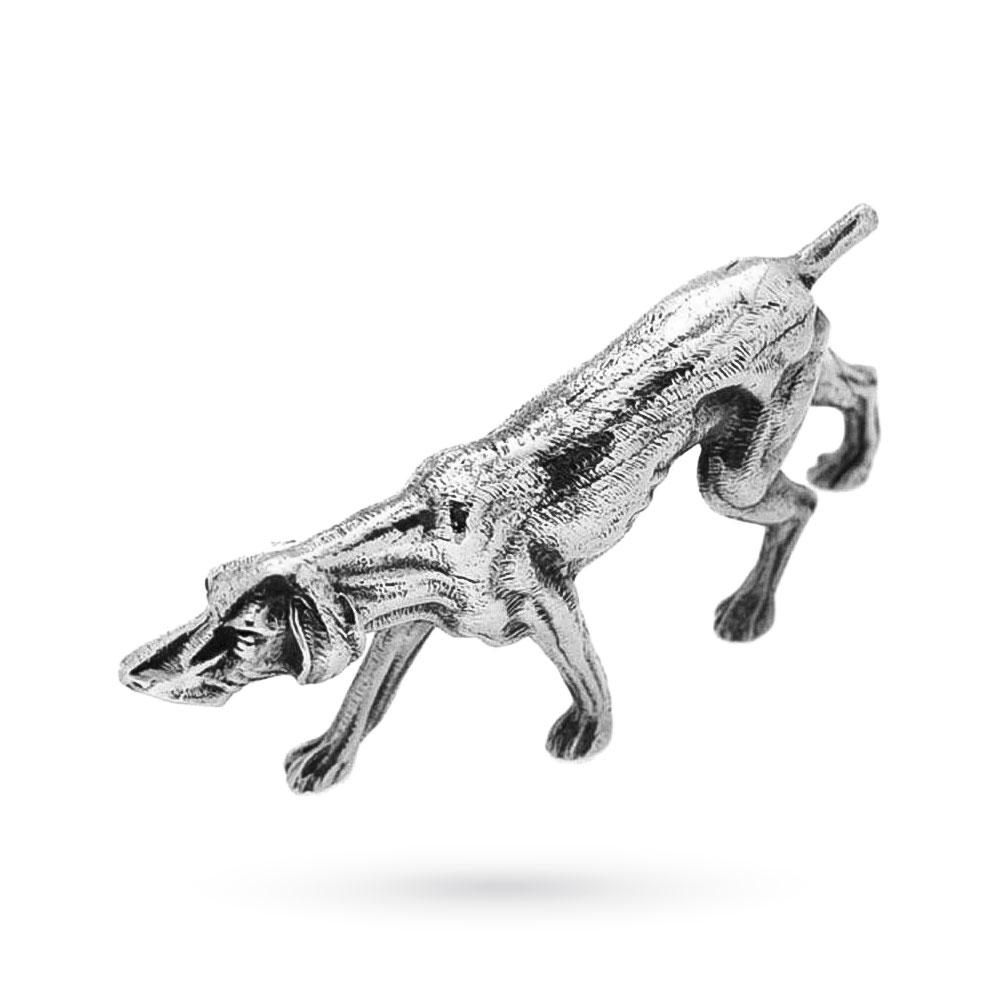  Cane da caccia soprammobile in argento - LUSSO ITALIANO