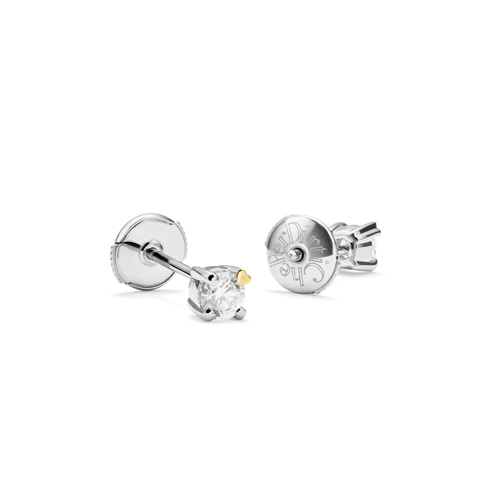 Orecchini A Lobo Cupola Carissima | Oro Bianco 9 Carati Con Diamanti, Donna, Eleganti, In Confezione Regalo