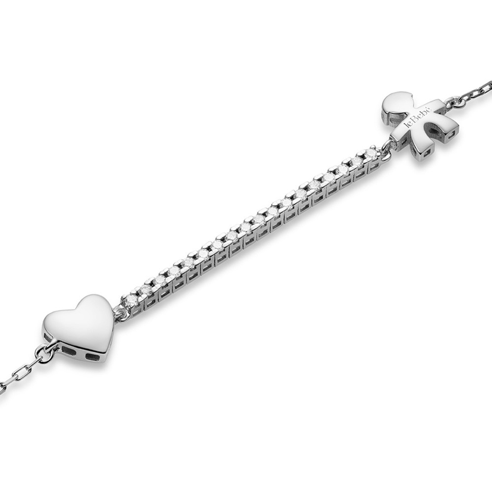  Bracciale leBebe LBB960 sagoma bimbo tennis diamanti 0,18ct - LE BEBE