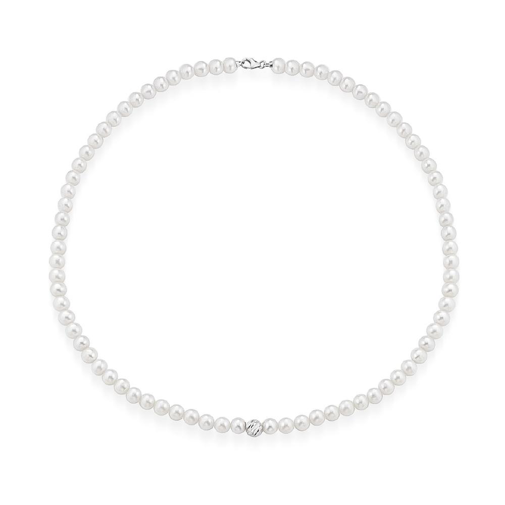 Girocollo di perle coltivate &Oslash; 4,5-5 ed elemento d'oro - LELUNE