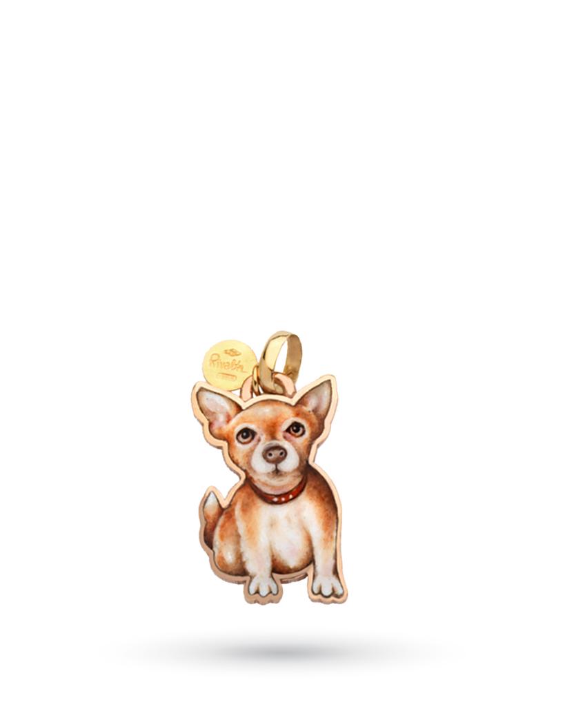 Ciondolo Cane Chihuahua di Gabriella Rivalta in rame e oro - GABRIELLA RIVALTA