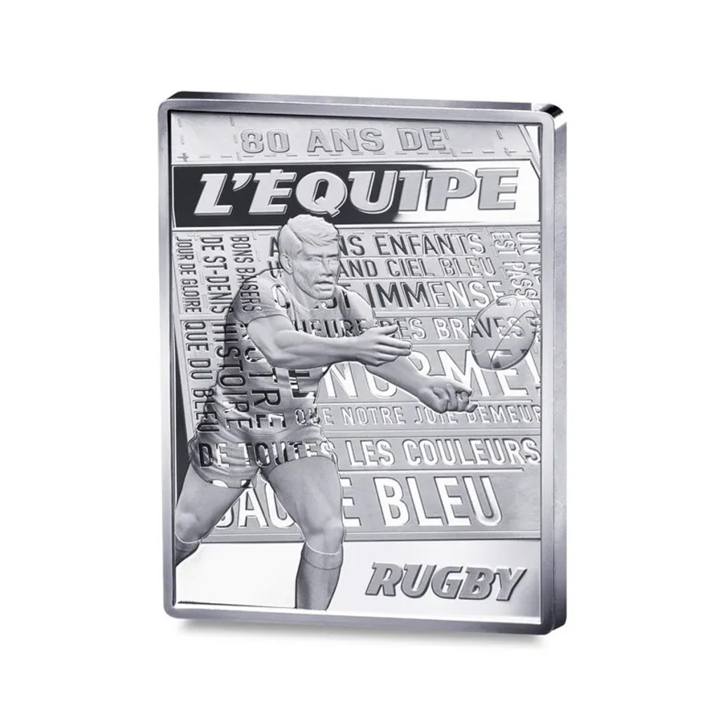 80 Years of l'Equipe - Rugby 10&euro; Fine Silver Coin - MONNAIE DE PARIS