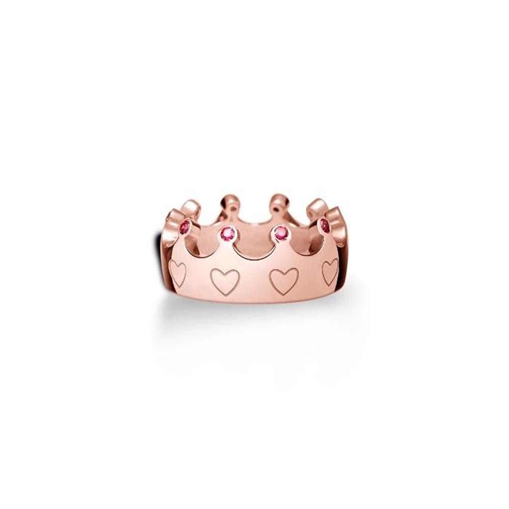 leBebè Suonamore Crown Pendant SNM023-R in silver and rose gold - LE BEBE
