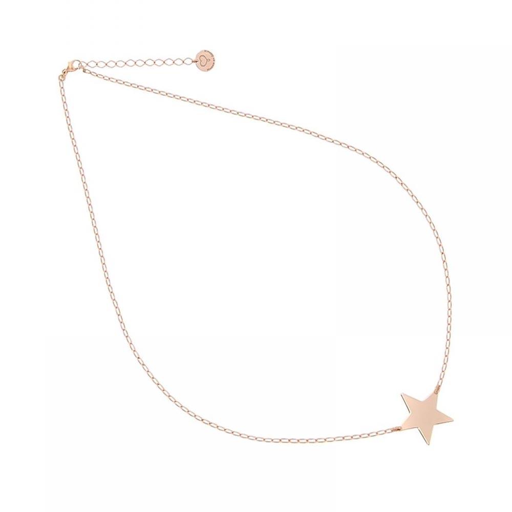 Collana girocollo con stella media rosa - MAMAN ET SOPHIE