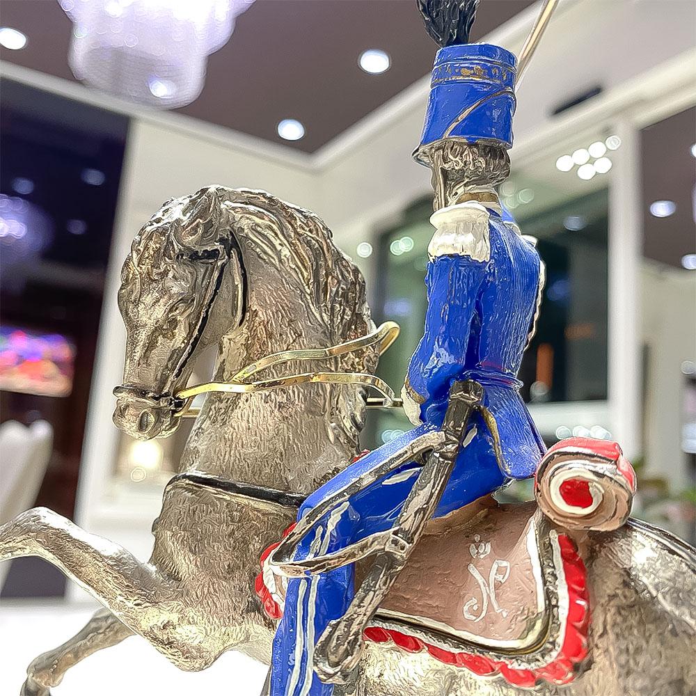  Ornament Soldier Major Lancers Royal Guard Regiment - LUSSO ITALIANO