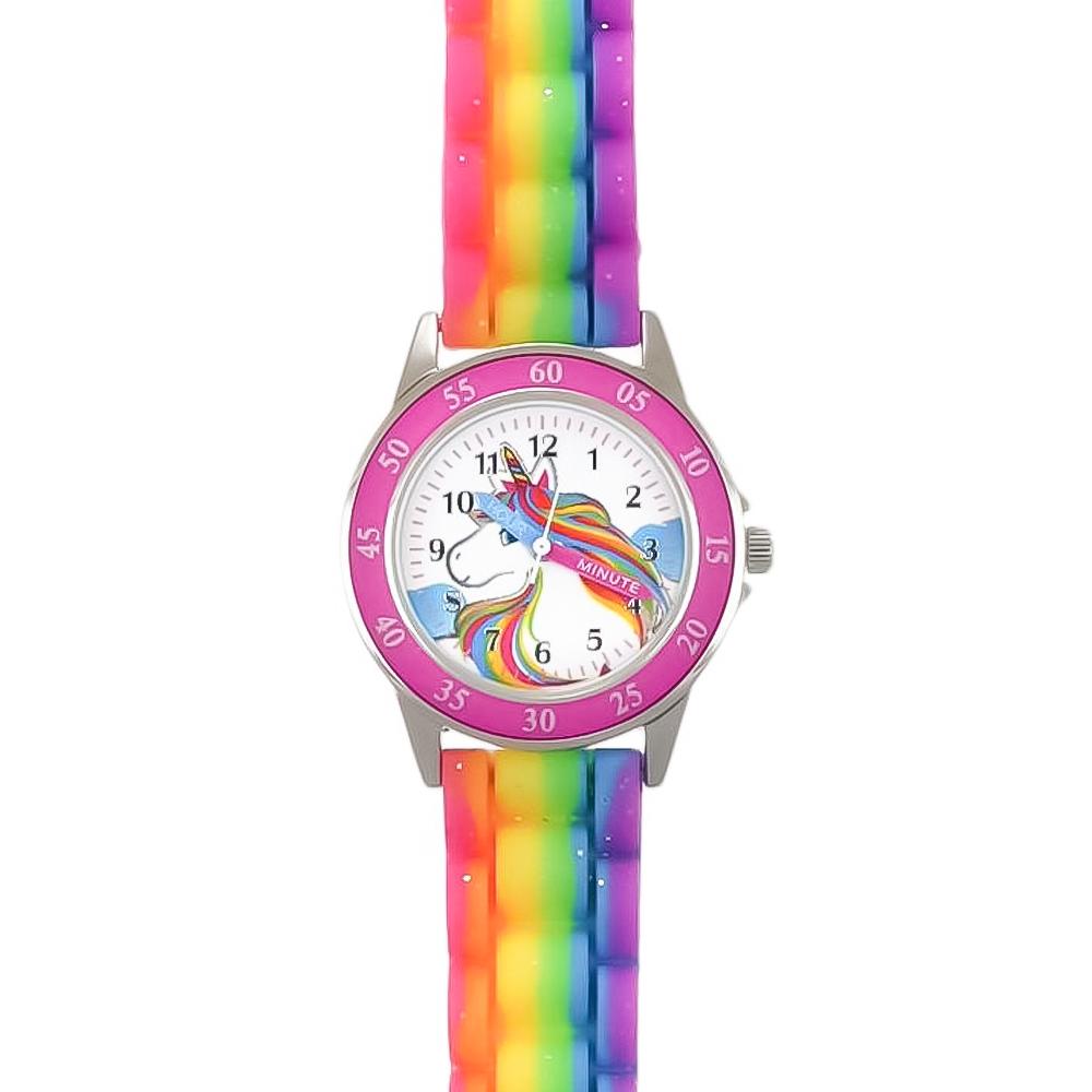 Children's watch Disney Time Teacher Unicorn Rainbow Glitter ACT9008 - DISNEY