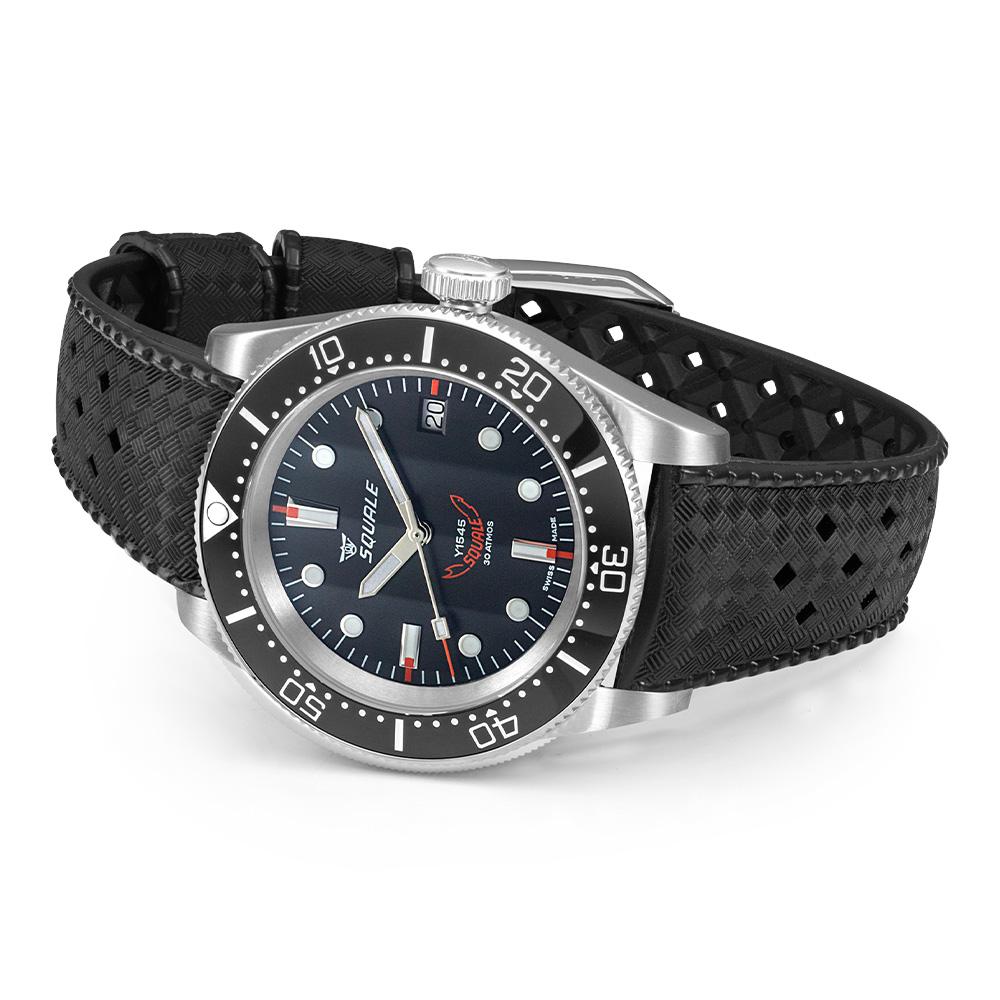  Squale 1545 Black Rubber 1545BKBKC.HT 40,00 mm - SQUALE