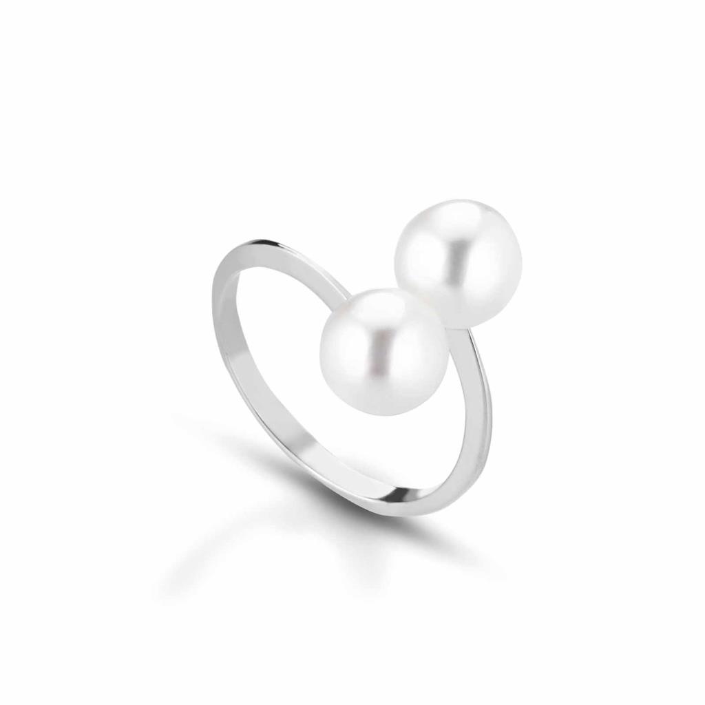 Ring with two 7.5/8 mm fresh water pearls - LELUNE