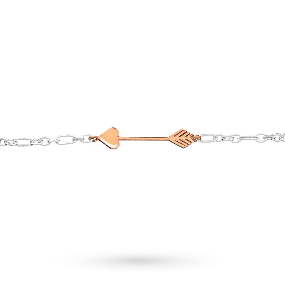 Bracciale Dodo Mariani argento freccia oro rosa 18cm - DODO MARIANI