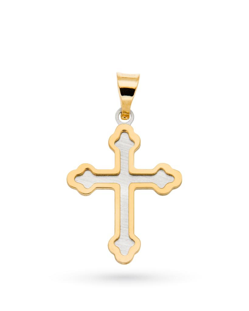 Crucifix in 18kt white and yellow gold - UNBRANDED