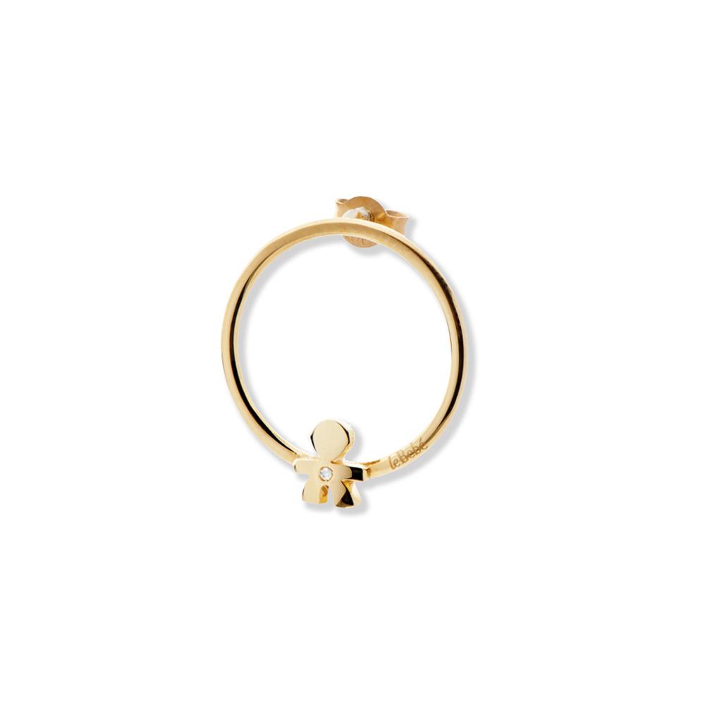  Mono orecchino leBebe LBB710 Les Petits bimbo oro giallo diamante ct 0,0035 - LE BEBE