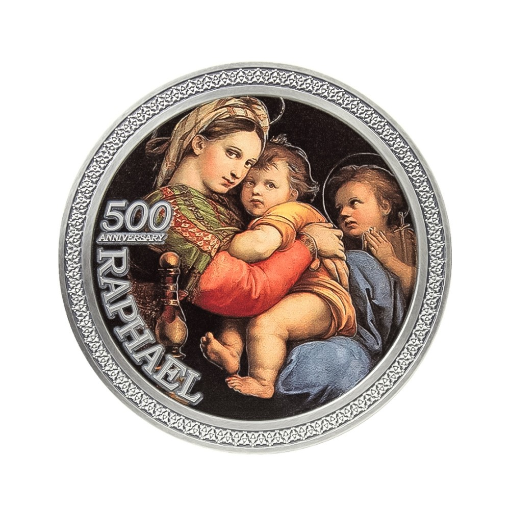 Madonna della Seggiola 10 Cedis Silver 2020 Ghana - MINT XXI