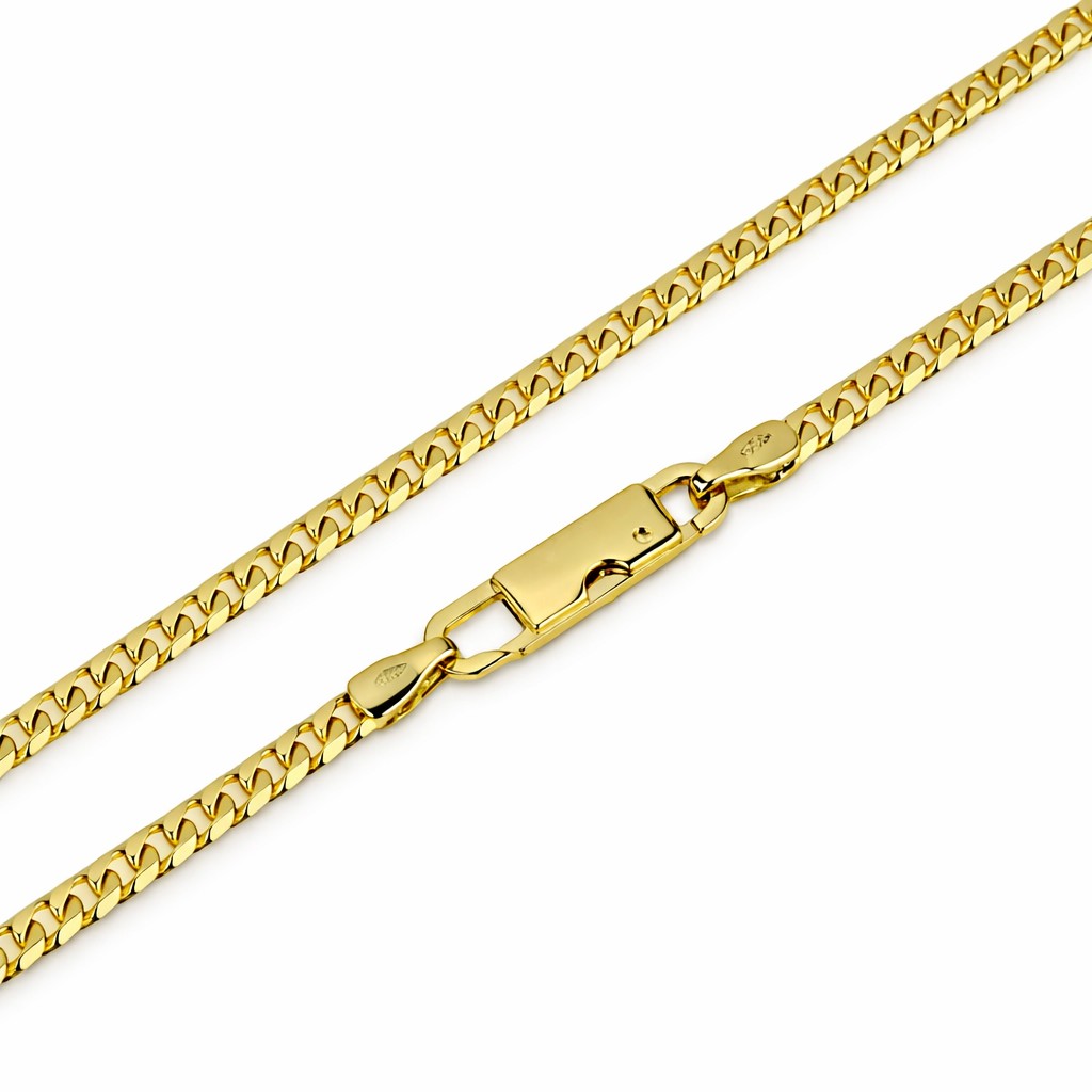 Catena piena da uomo in oro giallo