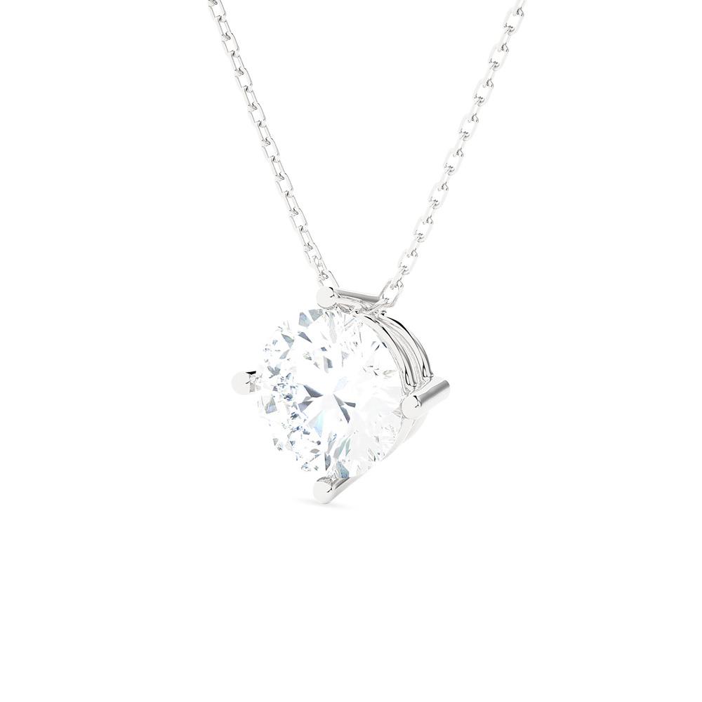  White gold choker with 1 carat Lab-Grown diamond - AMA