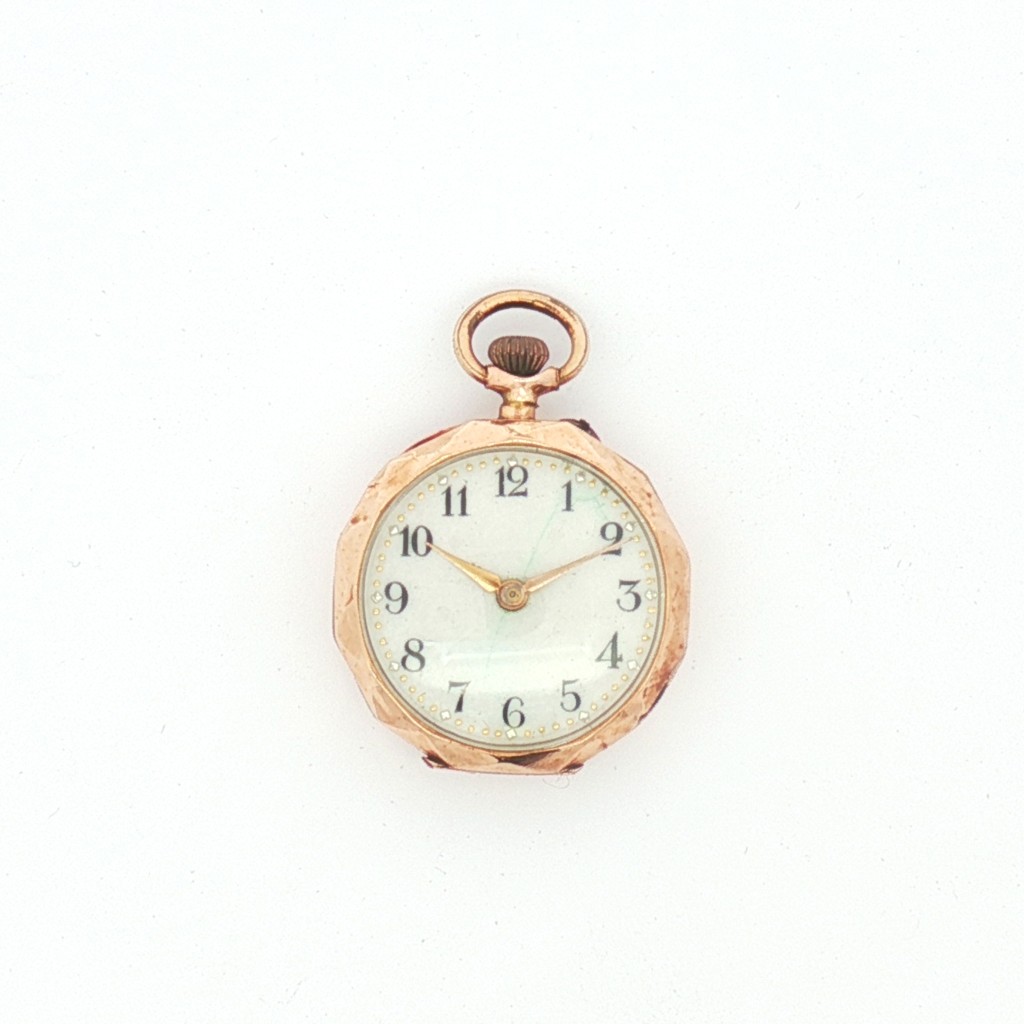 Orologio da tasca oro rosa 12kt Manuale 25 mm - 